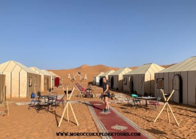 Morocco Explore Tours camp in the desert